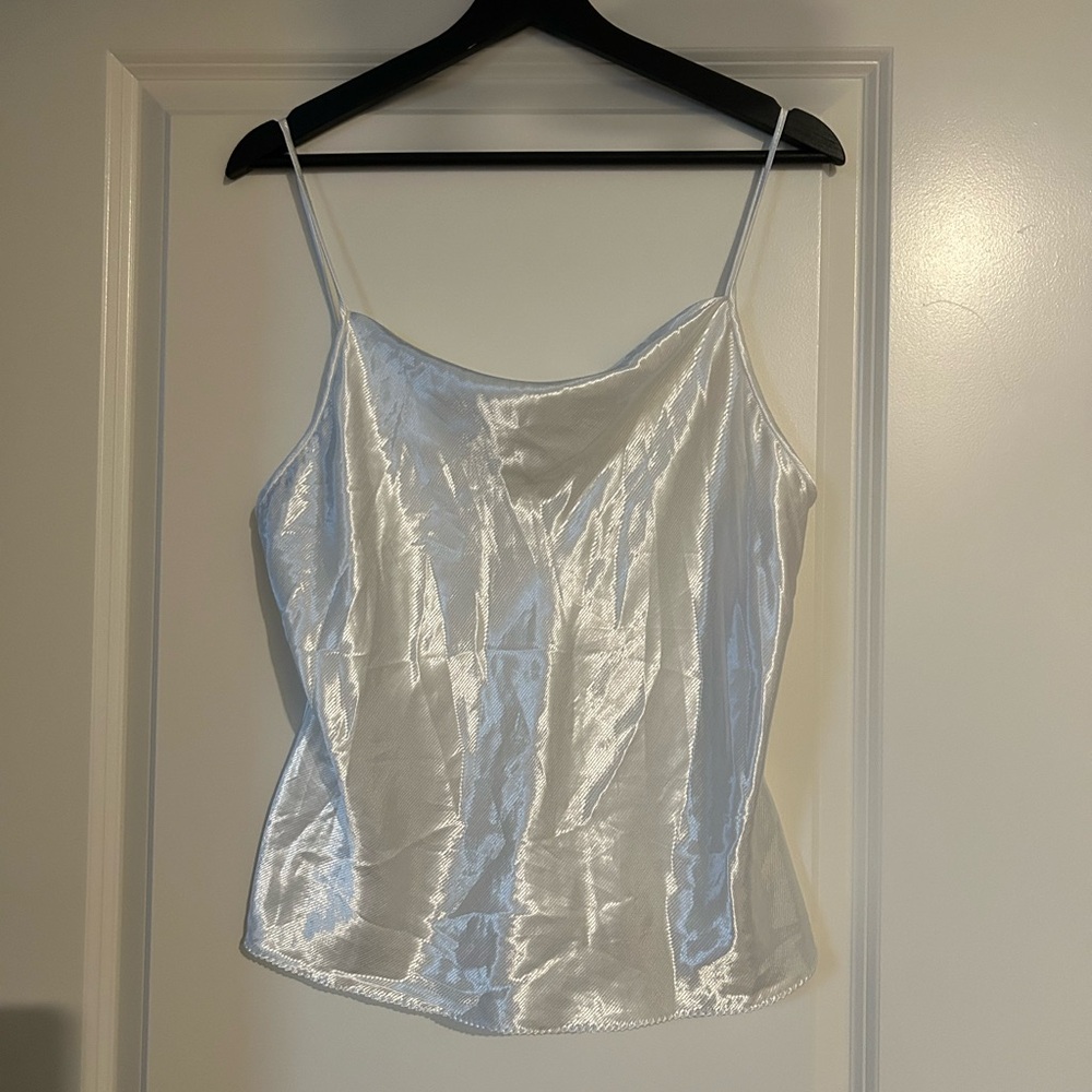 Vintage Deena Shimmering White Camisole